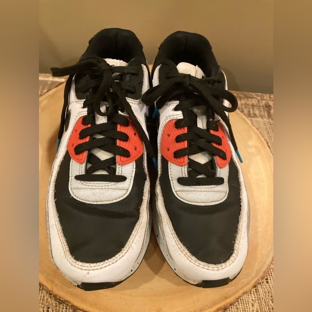 NIKE AIR MAX 90 WHITE/BLCK-TURF ORANGE US MEN SZ-6 - Picture 7 of 11